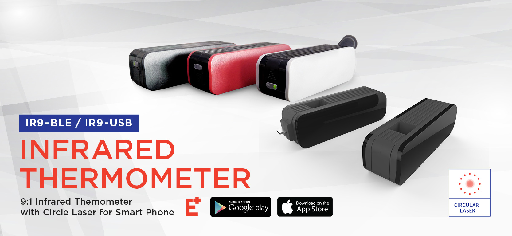 9:1 Infrared Themometer with Circle Laser for Smart Phone
